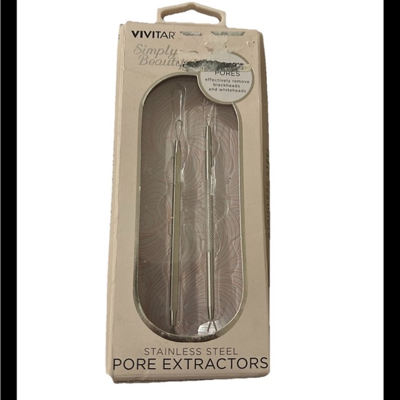 VIVITAR SIMPLY BEAUTIFUL STAINLESS STEEL PORE EXTRACTORS X2 NIB - Picture 1 of 3